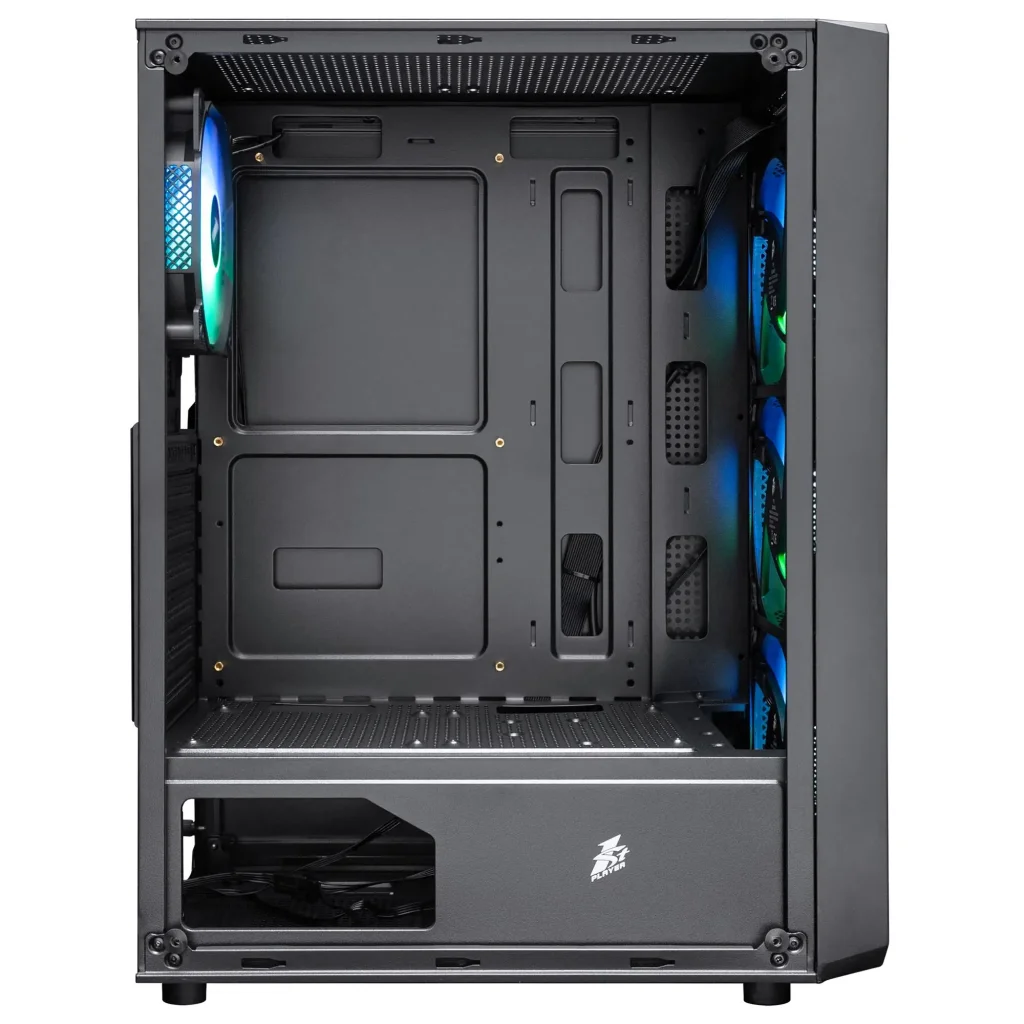 Корпус 1stPlayer FD3-BK-4F7 Black без БП UA