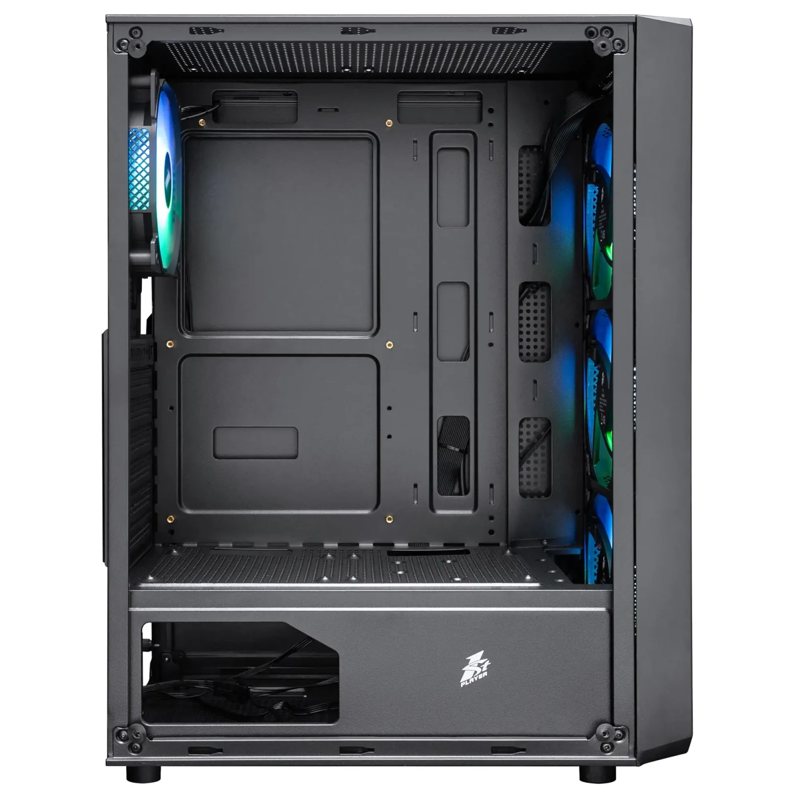 Корпус 1stPlayer FD3-BK-4F7 Black без БП UA