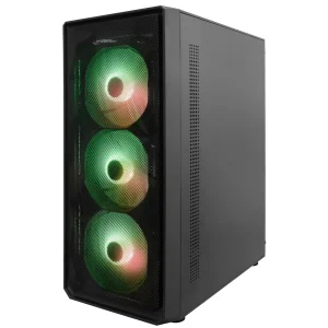 Корпус 1stPlayer FD3-BK-4F7 Black без БП UA