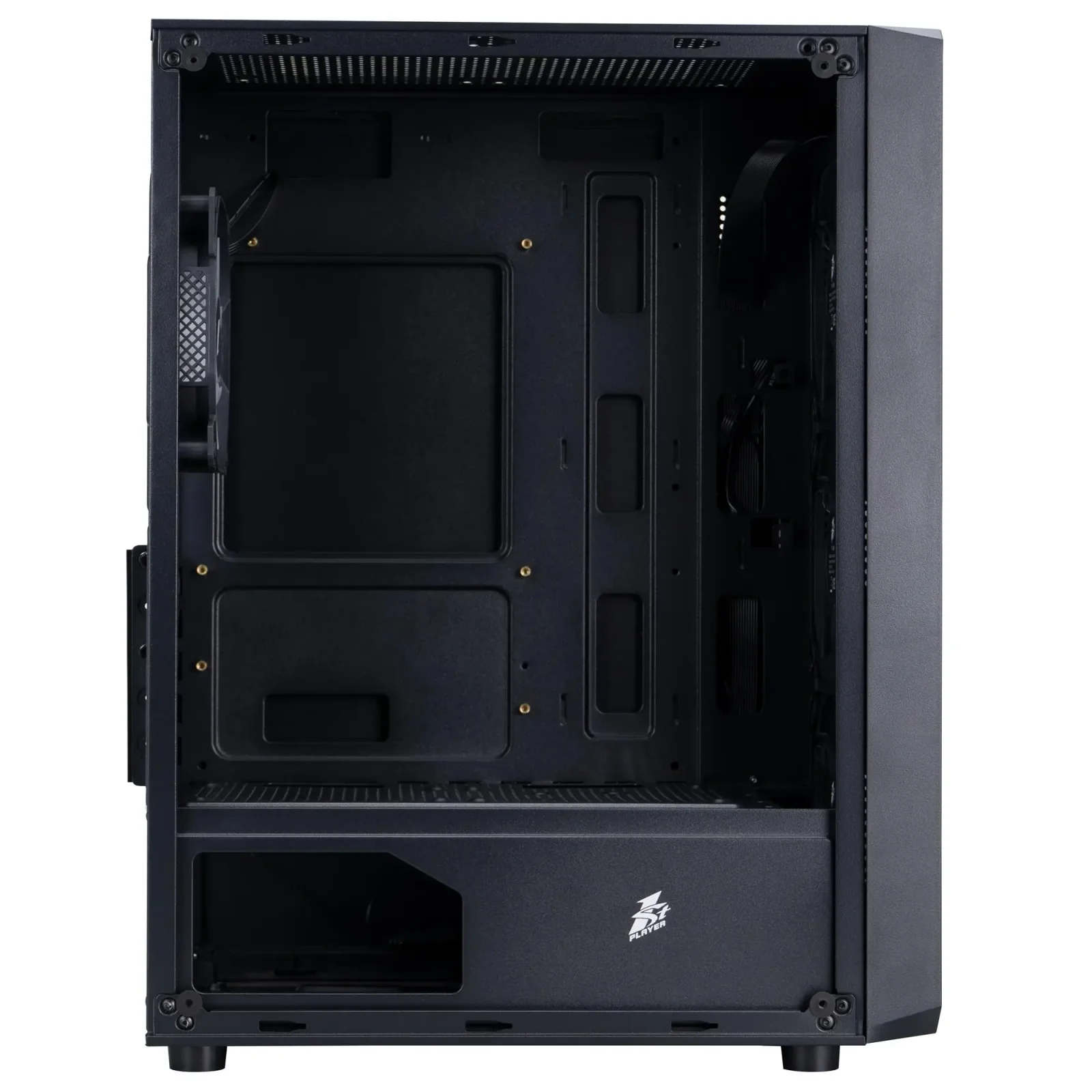 Корпус 1stPlayer FD3-M-BK-4F7 Black без БП UA