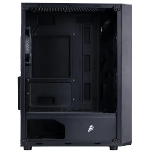 Корпус 1stPlayer FD3-M-BK-4F7 Black без БЖ UA