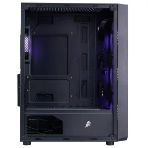 Корпус 1stPlayer FD3-M-BK-4F7 Black без БЖ UA