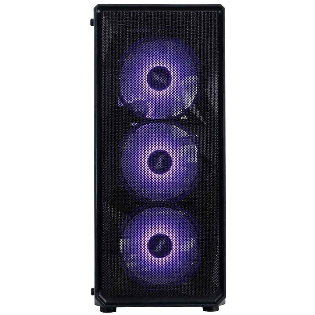 Корпус 1stPlayer FD3-M-BK-4F7 Black без БЖ UA