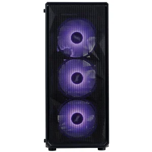 Корпус 1stPlayer FD3-M-BK-4F7 Black без БЖ UA