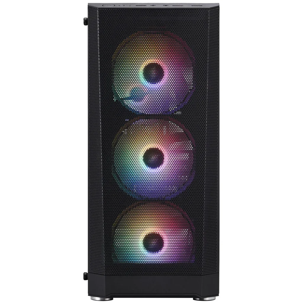 Корпус 1stPlayer FD5-M-BK-4F1 Black без БЖ UA