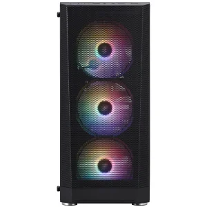 Корпус 1stPlayer FD5-M-BK-4F1 Black без БЖ UA