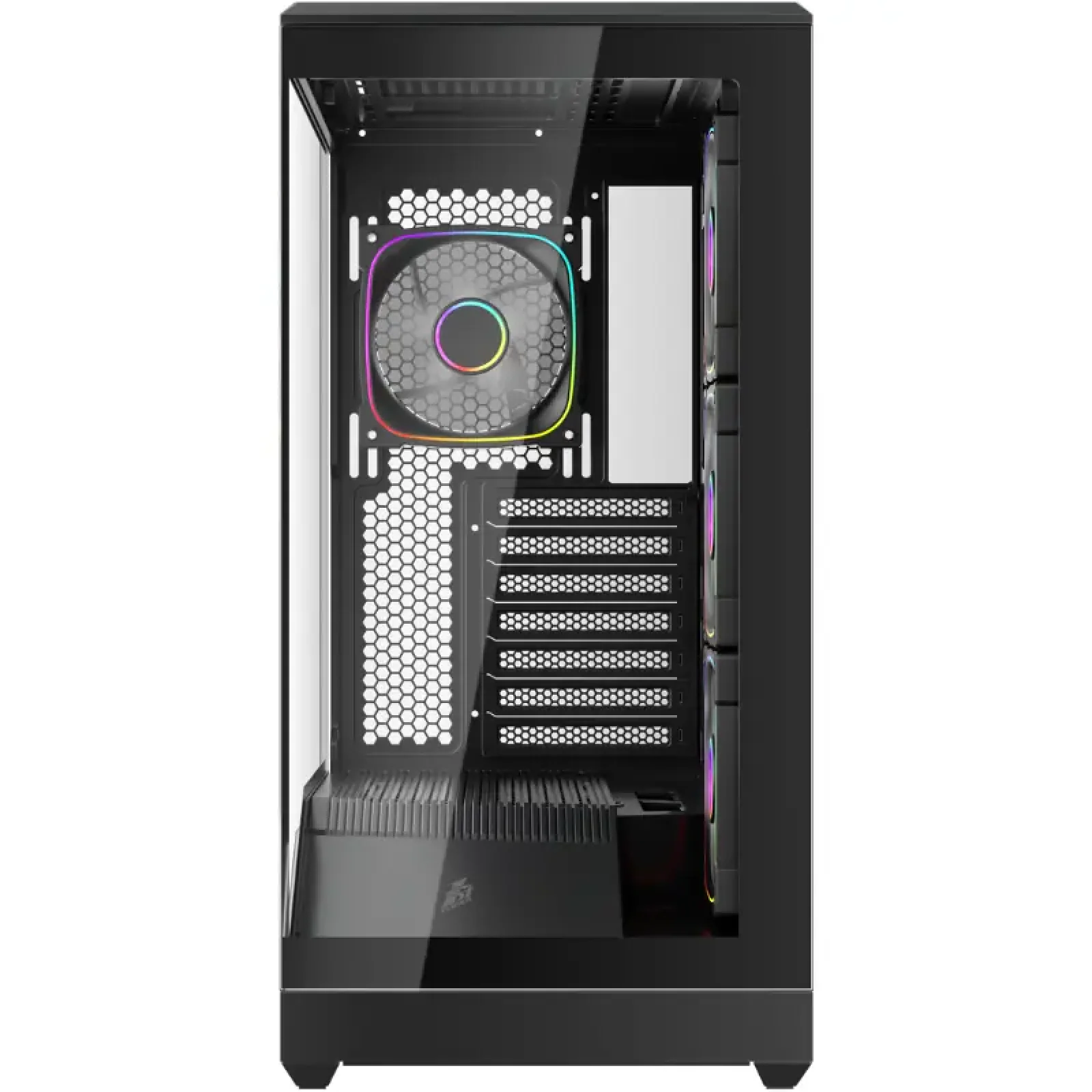 Корпус 1stPlayer GM7-BK-3FN7R-1FN7 Black UA