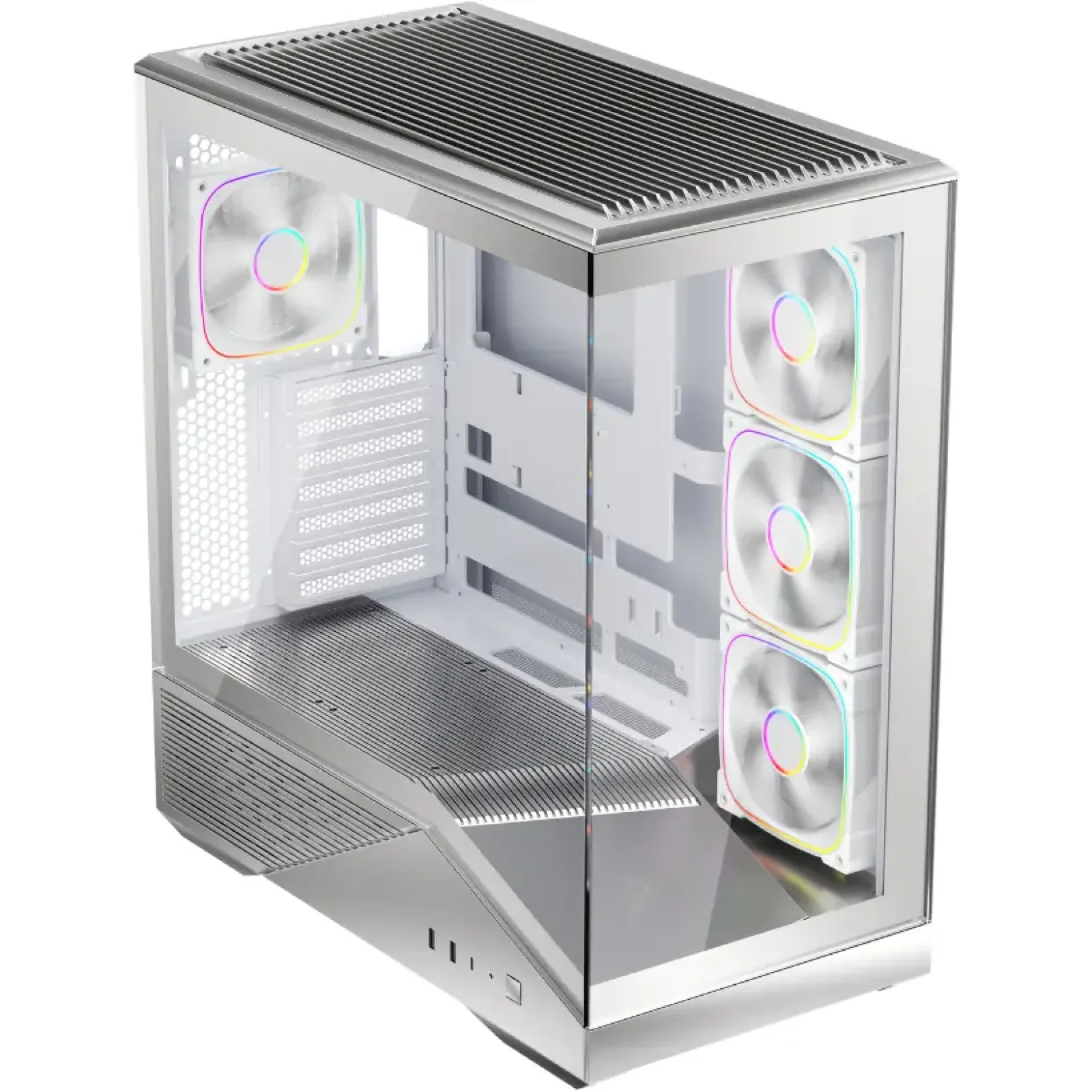 Корпус 1stPlayer GM7-SV-3FN7R-W-1FN7-W Silver UA