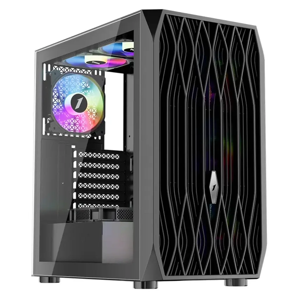 Корпус 1stPlayer AY7-BK-4F1 Black без БЖ UA