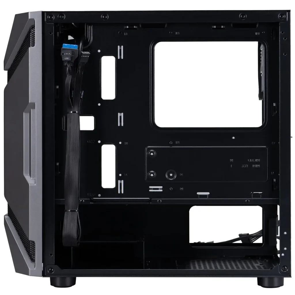 Корпус 1stPlayer D3-A-BK-1F7-14-1F7 Black без БП UA