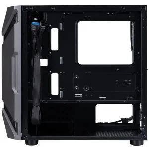 Корпус 1stPlayer D3-A-BK-1F7-14-1F7 Black без БП UA