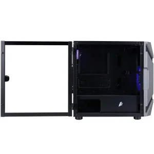 Корпус 1stPlayer D3-A-BK-1F7-14-1F7 Black без БП UA