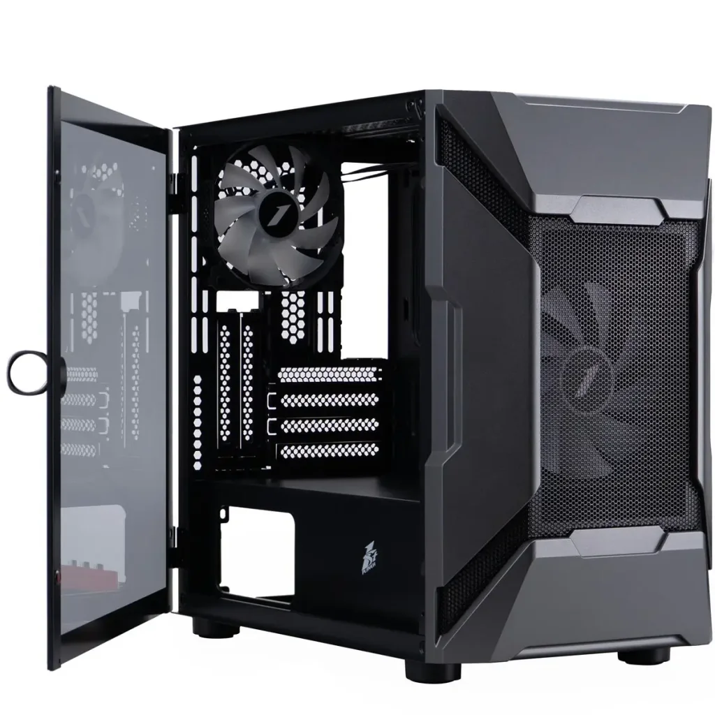 Корпус 1stPlayer D3-A-BK-1F7-14-1F7 Black без БП UA