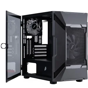 Корпус 1stPlayer D3-A-BK-1F7-14-1F7 Black без БП UA
