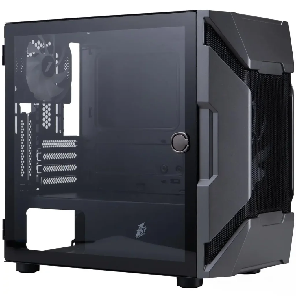 Корпус 1stPlayer D3-A-BK-1F7-14-1F7 Black без БП UA
