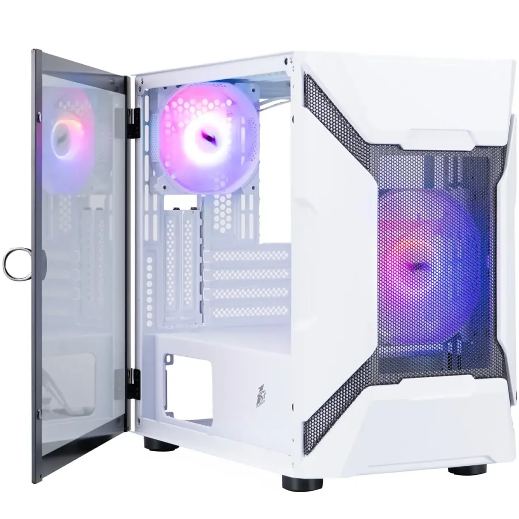 Корпус 1stPlayer D3-A-WH-1F7-14-W-1F7-W White без БП UA
