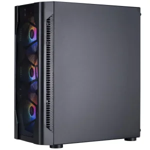 Корпус 1stPlayer D4-BK-4F1 Black без БЖ UA