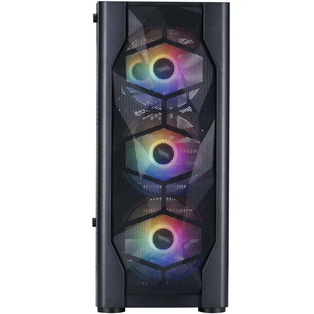 Корпус 1stPlayer D4-BK-4F1 Black без БЖ UA