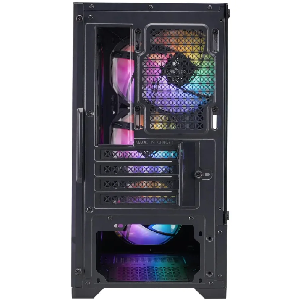 Корпус 1stPlayer H2-BK-4F7 Black без БП UA