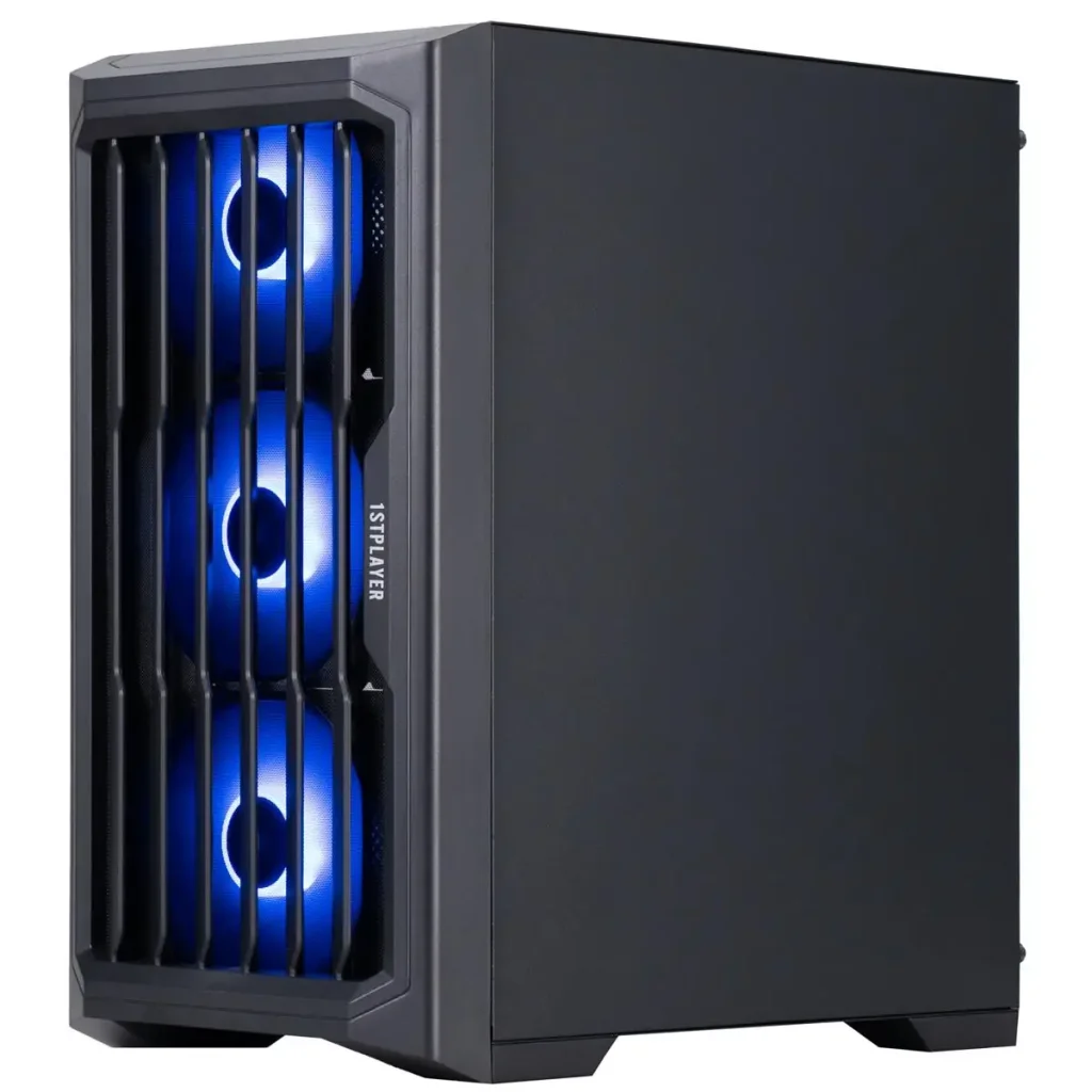 Корпус 1stPlayer H2-BK-4F7 Black без БП UA