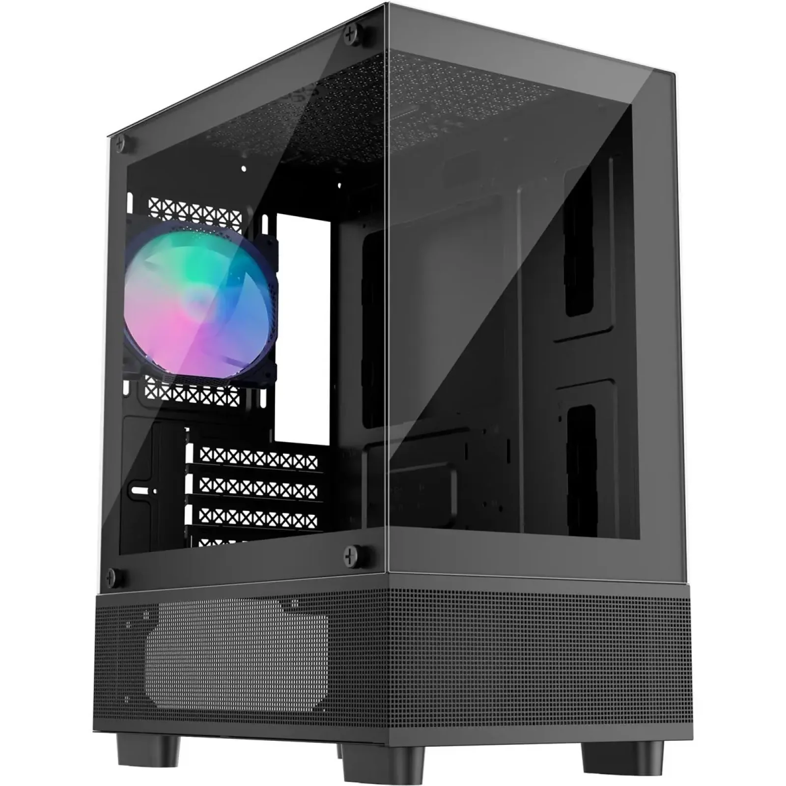 Корпус 1stPlayer Mi2-A-BK-2F7R-1F7 Black без БЖ UA