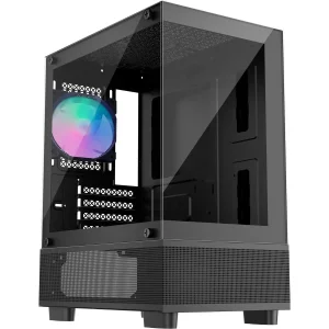 Корпус 1stPlayer Mi2-A-BK-2F7R-1F7 Black без БЖ UA