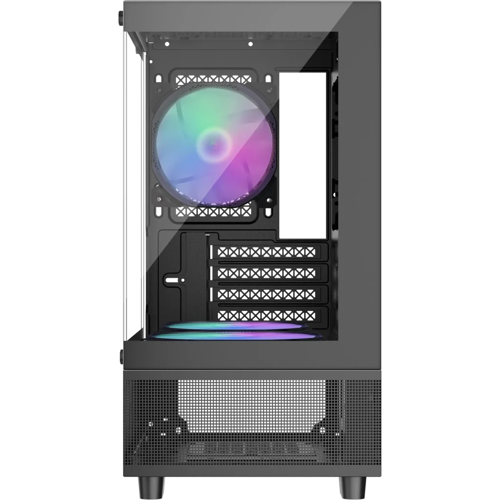 Корпус 1stPlayer Mi2-A-BK-2F7R-1F7 Black без БП UA