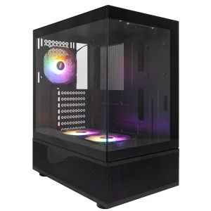 Корпус 1stPlayer Mi7-A-BK-2F7R-1F7 Black без БЖ UA