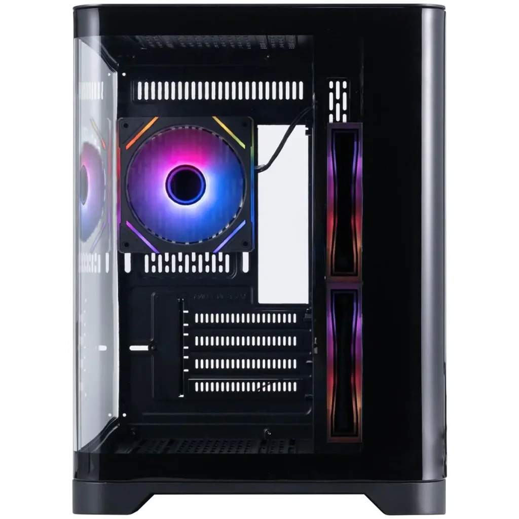 Корпус 1stPlayer UV5-BK-2FC7R-1FC7 Black без БП UA