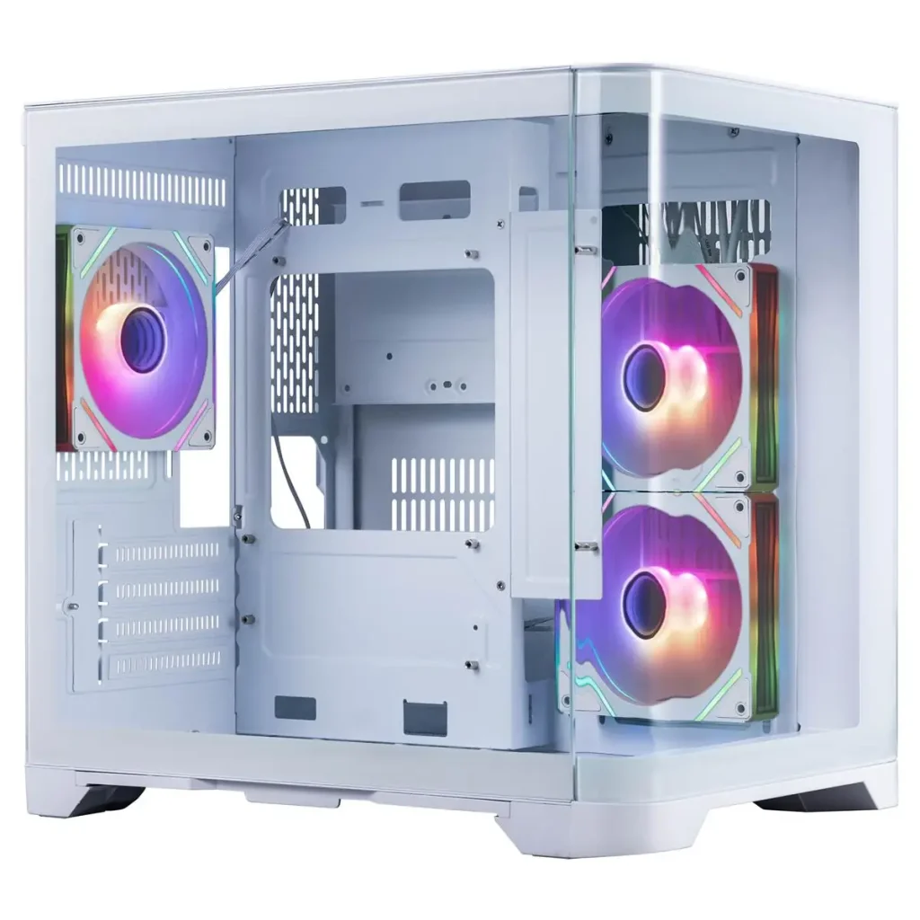 Корпус 1stPlayer UV5-WH-2FC7R-W-1FC7-W White без БП UA