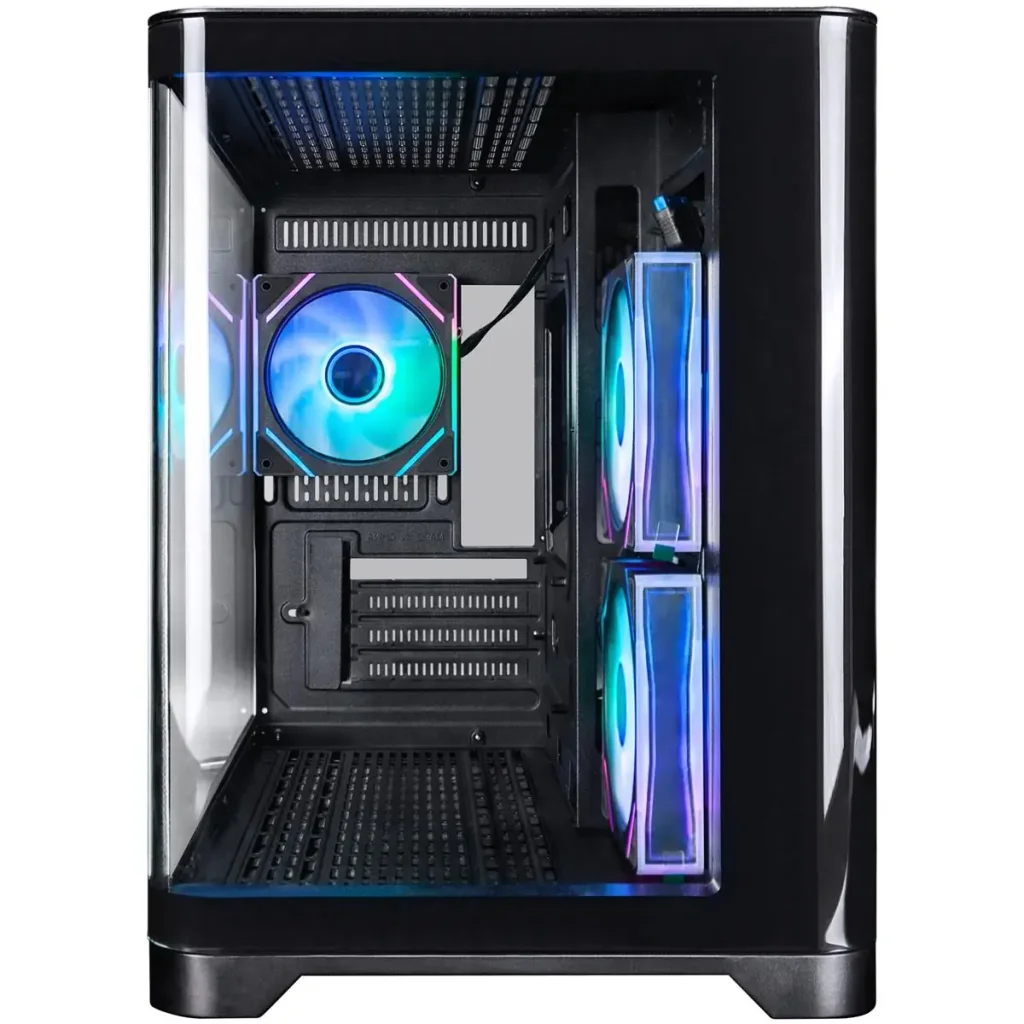 Корпус 1stPlayer UV6-BK-2FC7R-1FC7 Black без БП UA