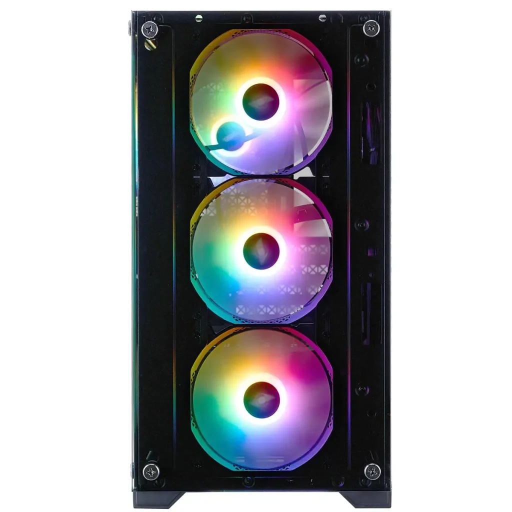 Корпус 1stPlayer X2-M-BK-4F7 Black без БП UA