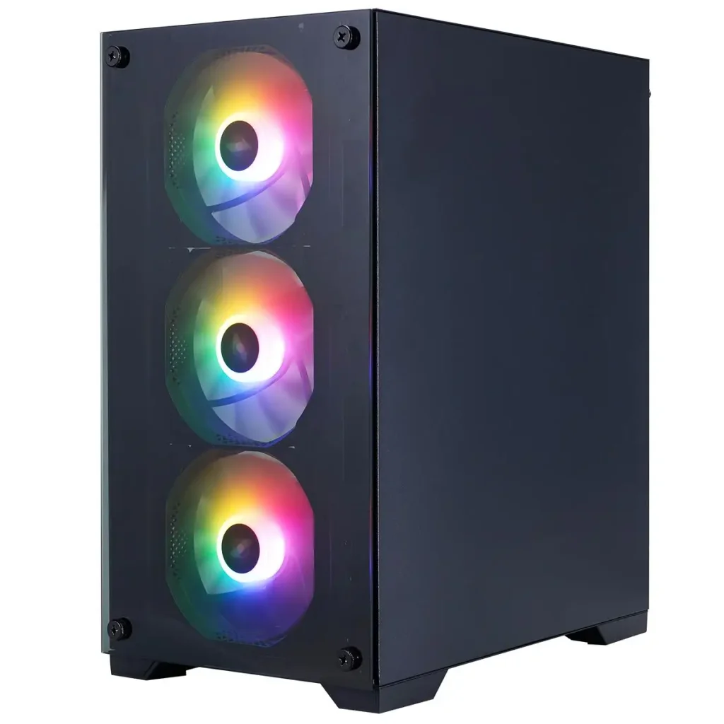 Корпус 1stPlayer X2-M-BK-4F7 Black без БП UA