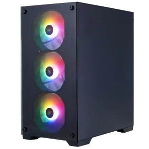 Корпус 1stPlayer X2-M-BK-4F7 Black без БП UA
