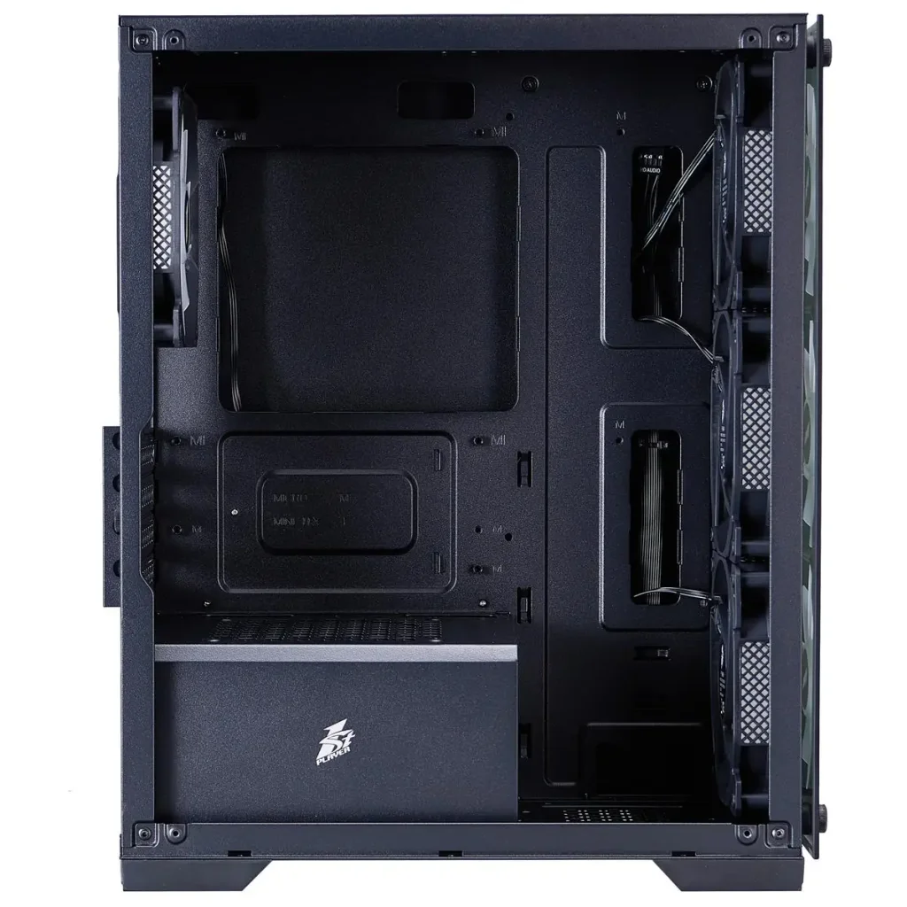 Корпус 1stPlayer X2-M-BK-4F7 Black без БП UA