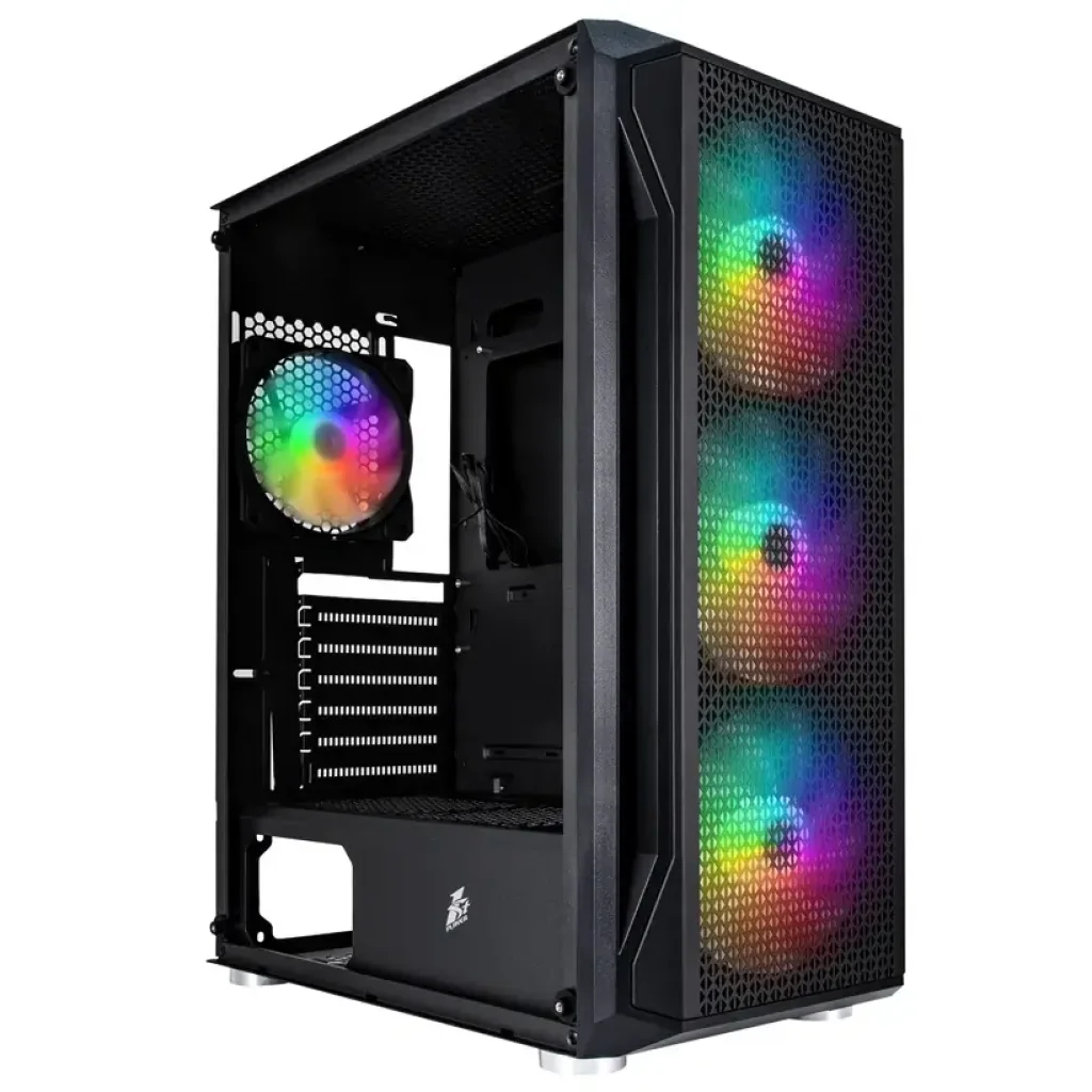 Корпус 1stPlayer X5-BK-4F1 Black без БЖ UA
