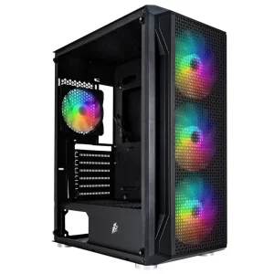 Корпус 1stPlayer X5-BK-4F1 Black без БП UA