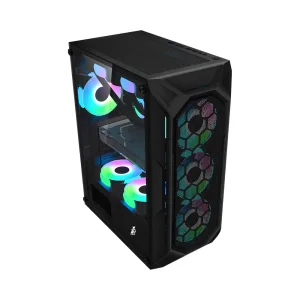 Корпус 1stPlayer X6-4F1 Black без БП UA