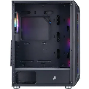 Корпус 1stPlayer X6-BK-4F1 Black без БЖ UA