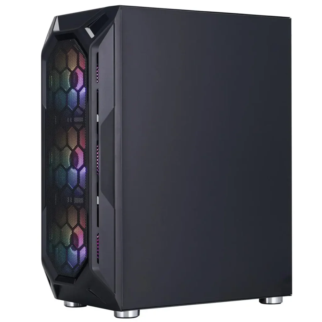 Корпус 1stPlayer X6-BK-4F1 Black без БЖ UA