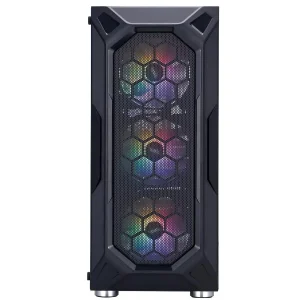 Корпус 1stPlayer X6-BK-4F1 Black без БЖ UA