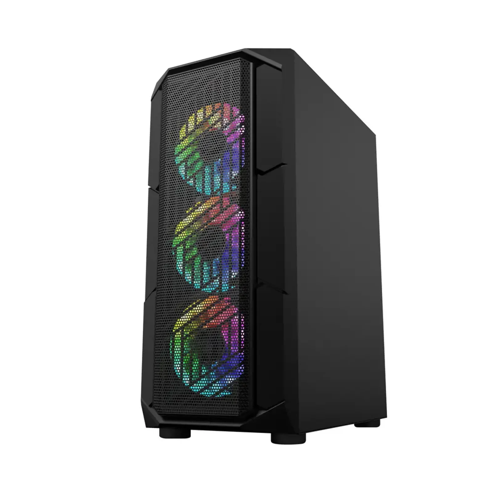 Корпус 1stPlayer XF-BK-4F7 Black без БП UA
