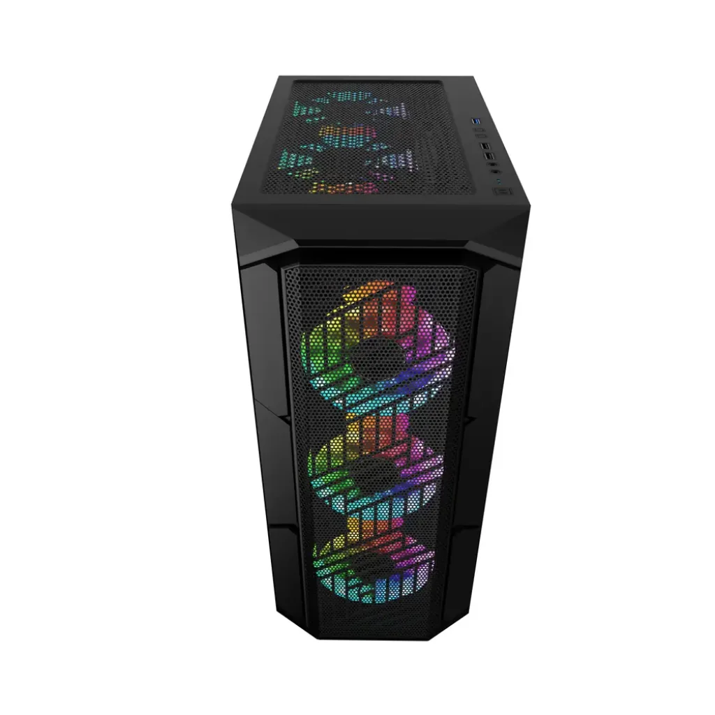 Корпус 1stPlayer XF-BK-4F7 Black без БЖ UA