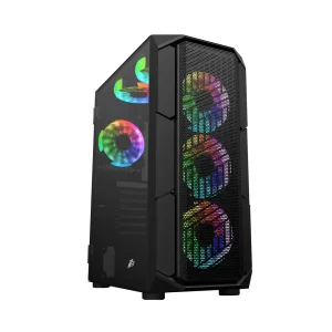Корпус 1stPlayer XF-BK-4F7 Black без БП UA