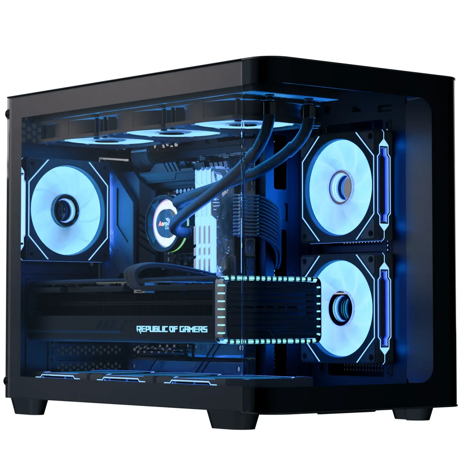 Корпус AeroCool P300C-G-BK-v1 (ACCS-PN02033.11) Black без БЖ UA