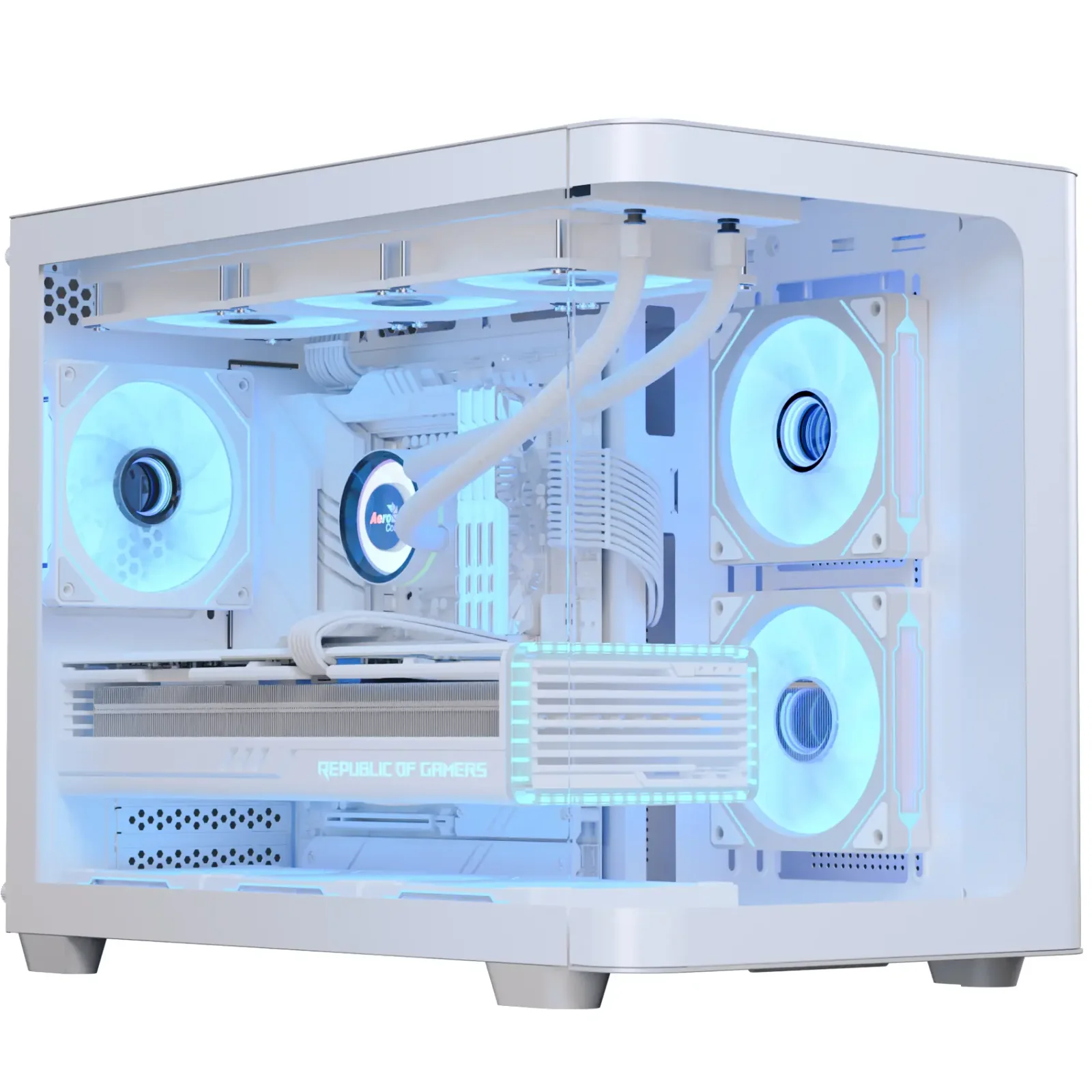Корпус AeroCool P300C-G-WT-v1 (ACCS-PN02033.21) White без БП UA