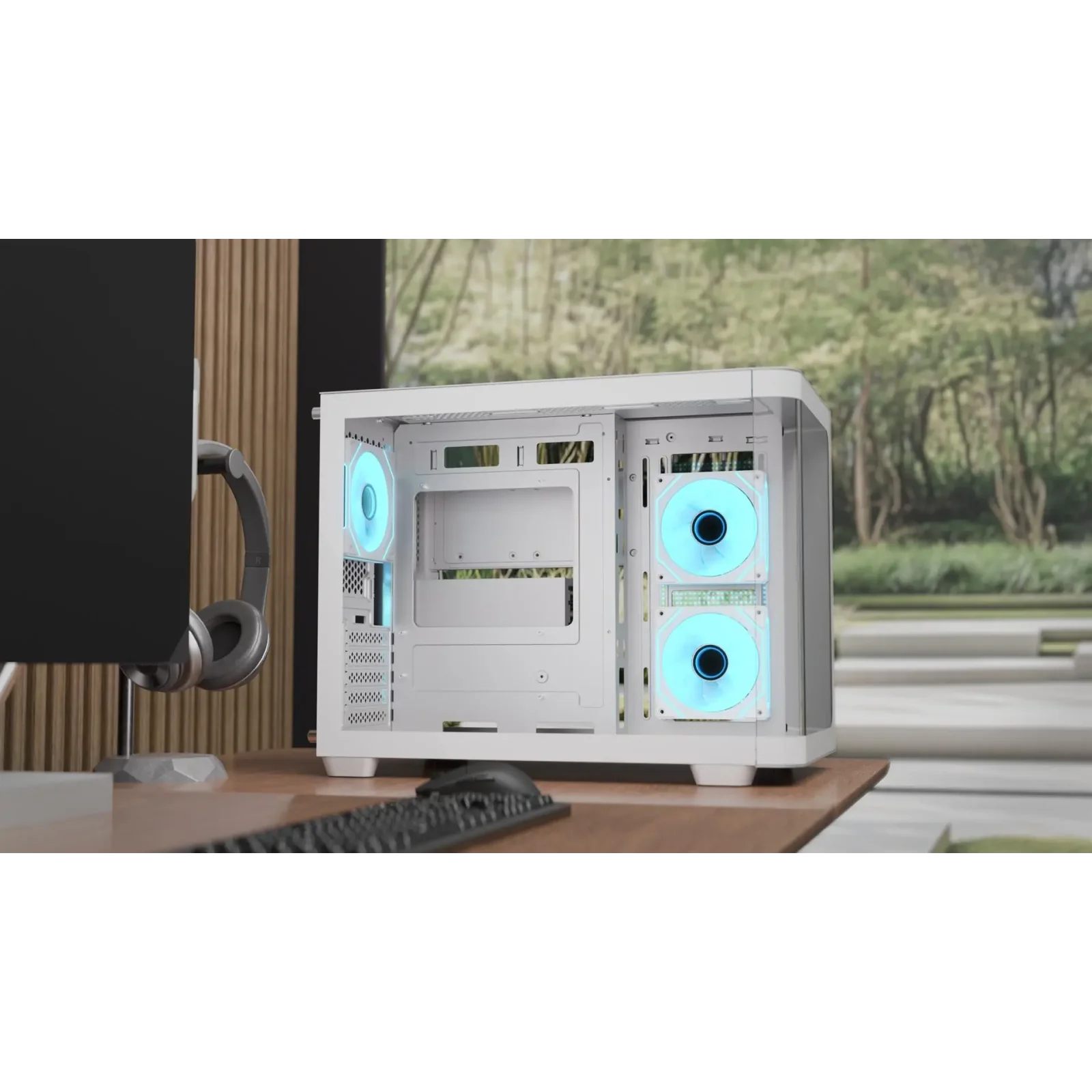 Корпус AeroCool P300C-G-WT-v1 (ACCS-PN02033.21) White без БП UA