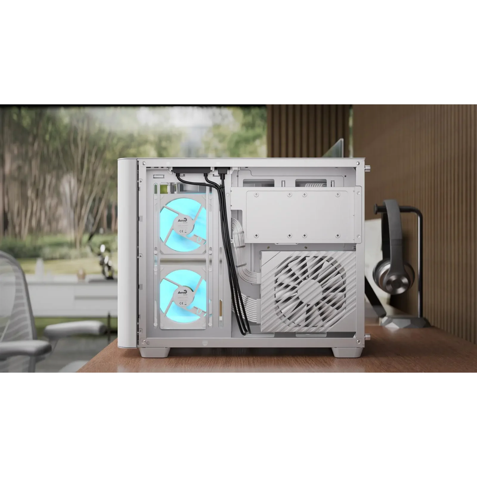 Корпус AeroCool P300C-G-WT-v1 (ACCS-PN02033.21) White без БП UA