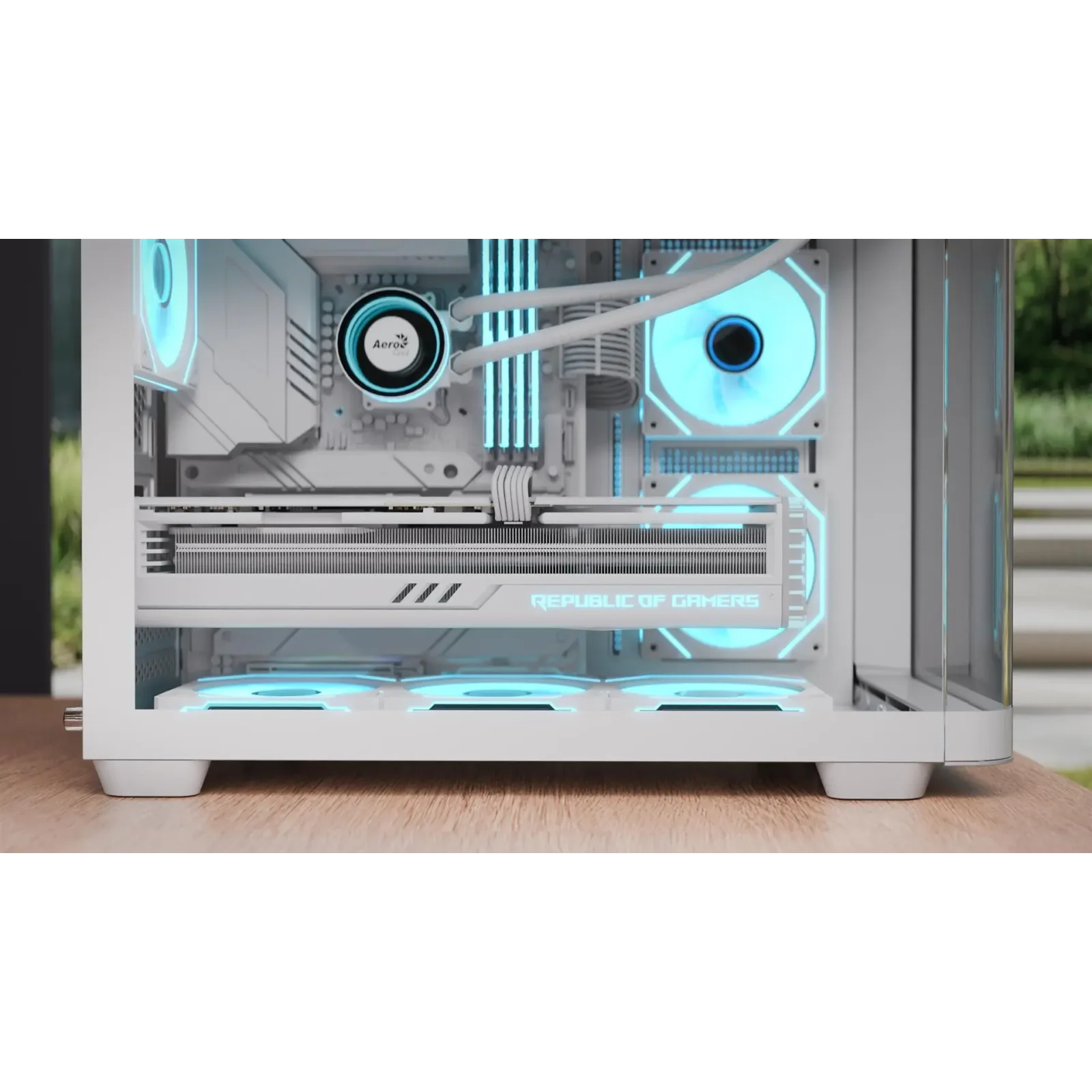 Корпус AeroCool P300C-G-WT-v1 (ACCS-PN02033.21) White без БП UA