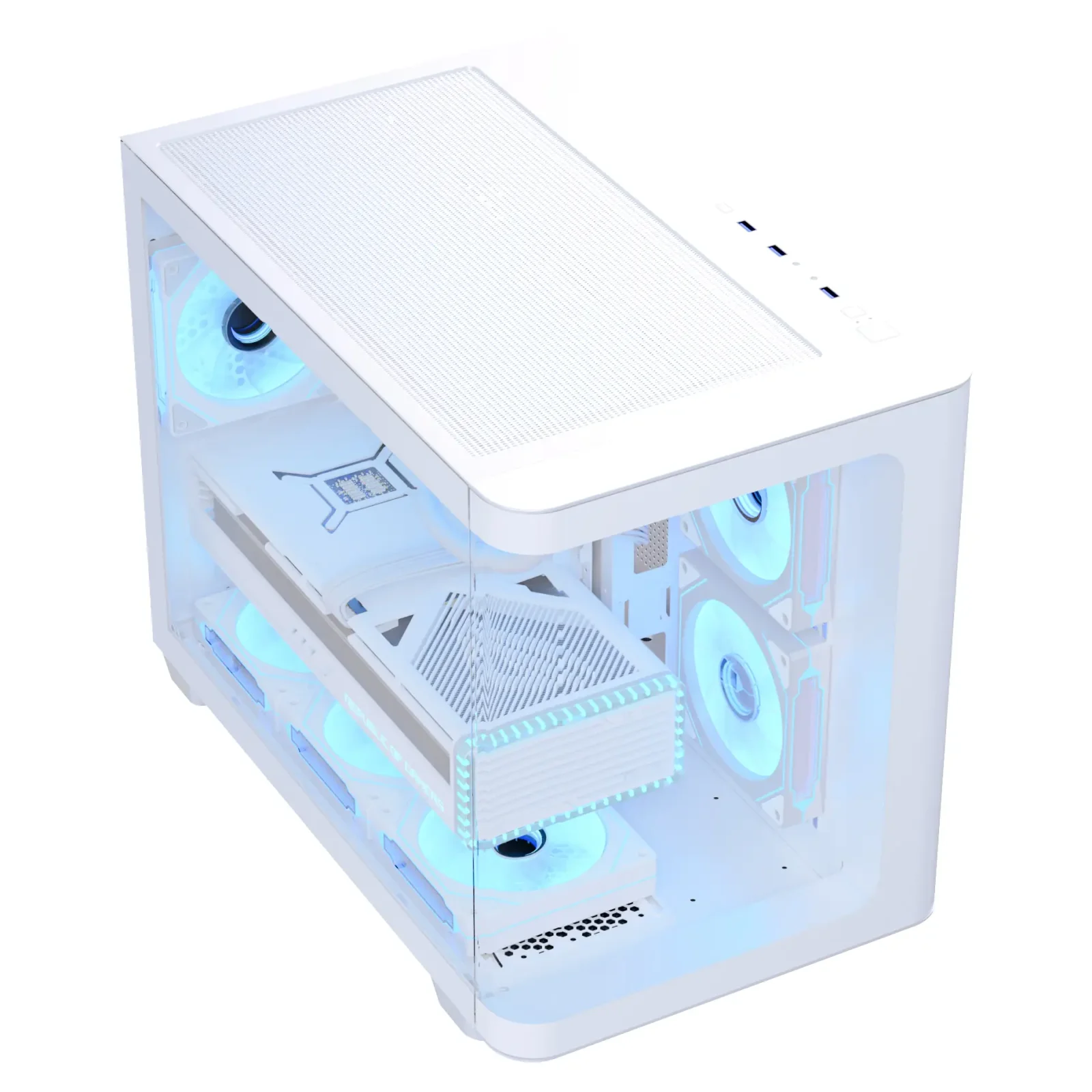 Корпус AeroCool P300C-G-WT-v1 (ACCS-PN02033.21) White без БП UA